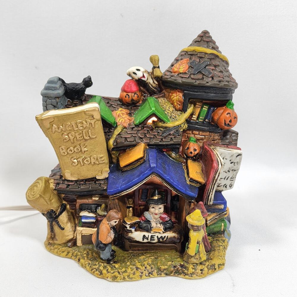 Ancient Spell Book Store Halloween Electric Luminary Night Light Deco - Works